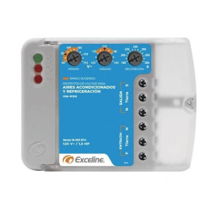 Protector A.A. y Refrigeracion Alta carga 110v 1ph C/Bornera Exceline GSM-R120B/3