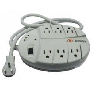 Protector De Equipos Electronicos Multitoma Multifuncion Enchufable con cable Exceline GSM-MT120SE