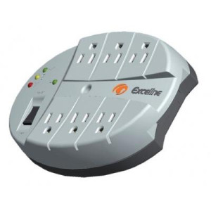 Protector De Equipos Electronicos Multitoma Multifuncion Enchufable Exceline GSM-MT120S