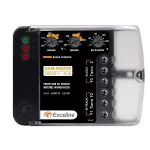 Protector Motores Monofasicos y bombas de agua 220v 1PH C/Bornera Excelie GSM-M220B