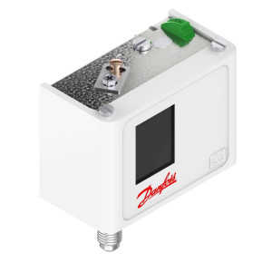 Danfoss KP6B Presostato, Rango 116 a 610 psi, Diferencial 58 psi, Resteo Manual, 1/4 pulg Flare, SPDT, 060-519191